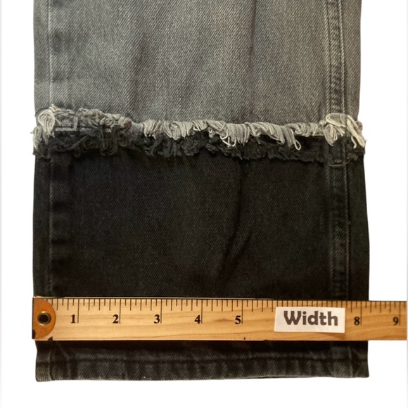 RAGGED Jeans Women’s Size 30 – Black & Grey Distressed Frayed Button Fly Denim - Picture 10 of 10